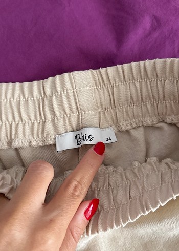 LC Waikiki Bej Pamuk Mini Şort Rahat Kesim