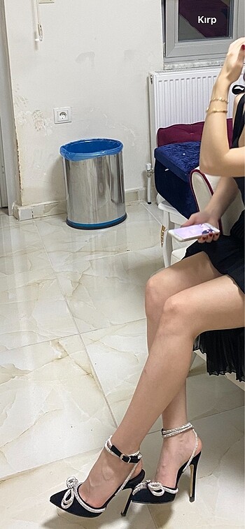 Diğer Siyah süet taşlı