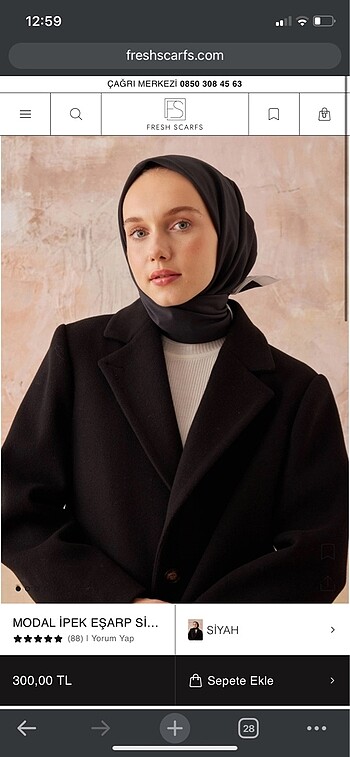 Freshscarfs modal ipek eşarp