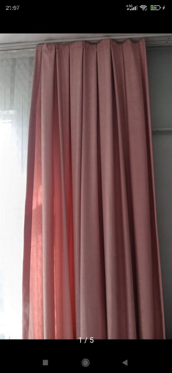 Modern Pudra Pembesi Fon Perde - Görsel 2