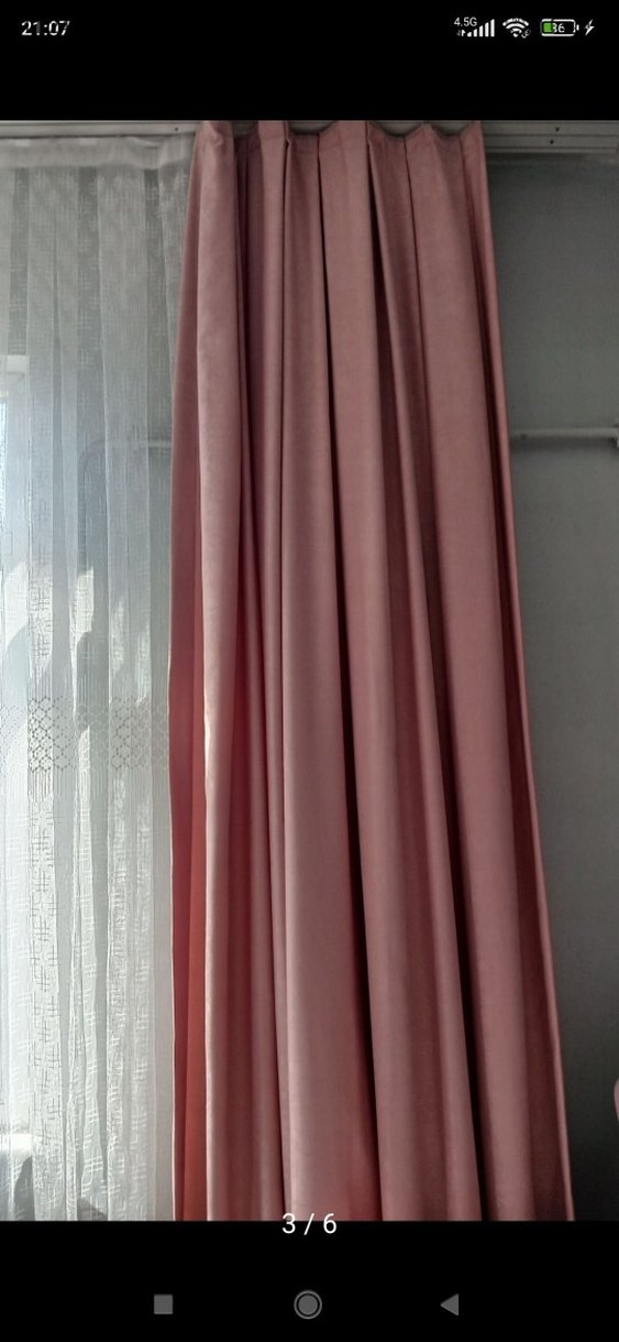 Modern Pudra Pembesi Fon Perde - Görsel 3