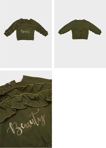 BG Store B&G Kız Bebek Fırfırlı Nakışlı Uzun Kollu Takım