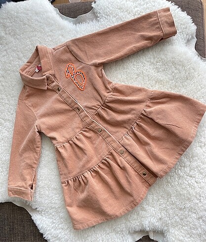 B&G Store Kız Bebek Kadife Elbise