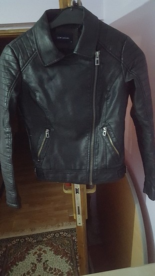 Diğer siyah deri ceket 