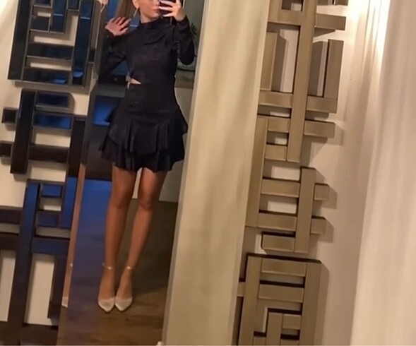 PENCERE DETAYLI ELBİSE - Görsel 6