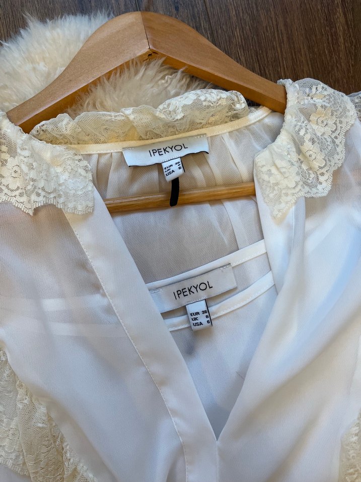 İPEKYOL BEYAZ ELBİSE - Görsel 5