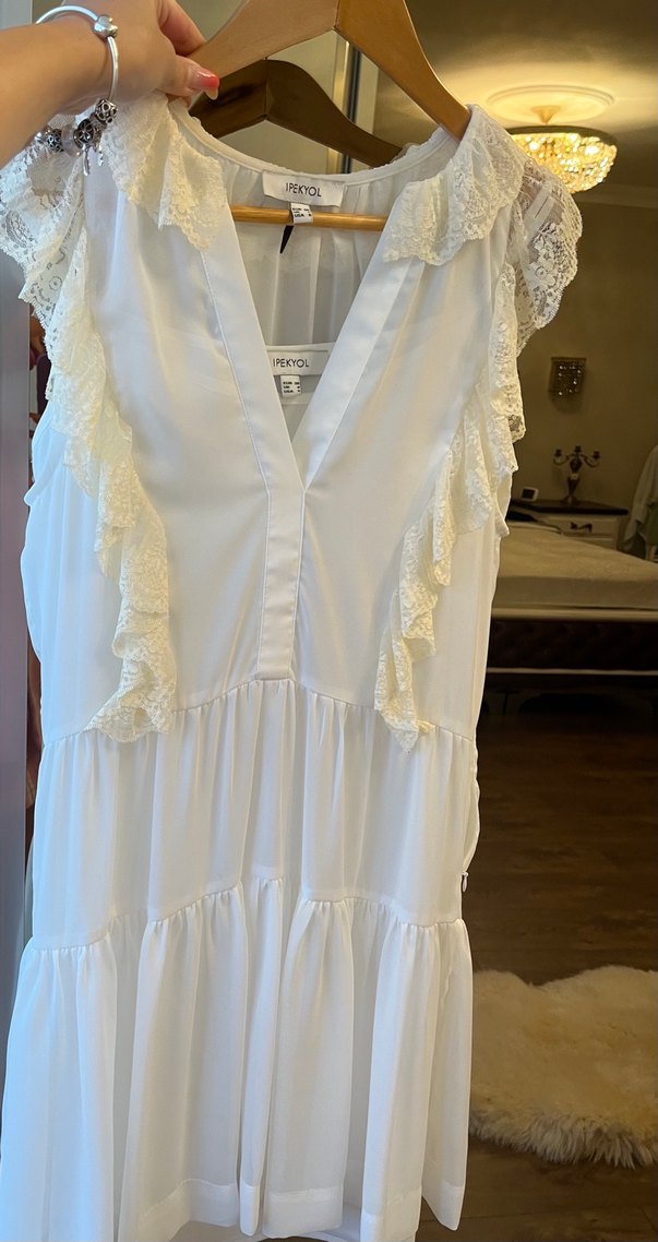 İPEKYOL BEYAZ ELBİSE - Görsel 4