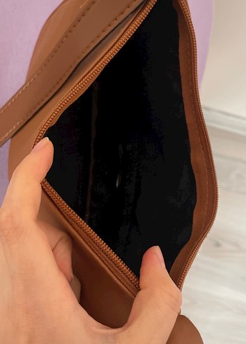 Kahverengi Deri Kadın Omuz Çantası - Görsel 2