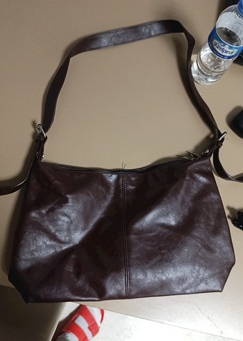 Kahverengi Deri Kadın Omuz Çantası - Görsel 2