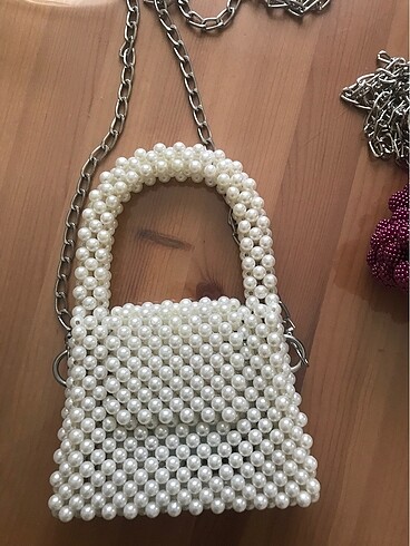 Zara İnci boncuk çanta
