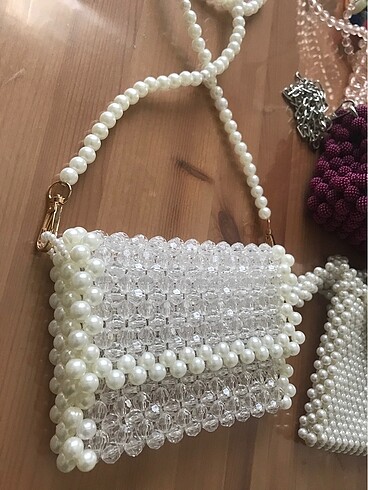 İnci boncuk çanta - Görsel 2