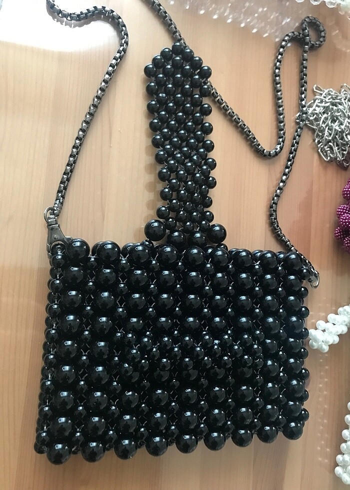 Cam inci boncuk çanta - Görsel 4