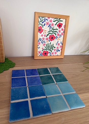 Mozaik seramik bardak altlığı - Görsel 3