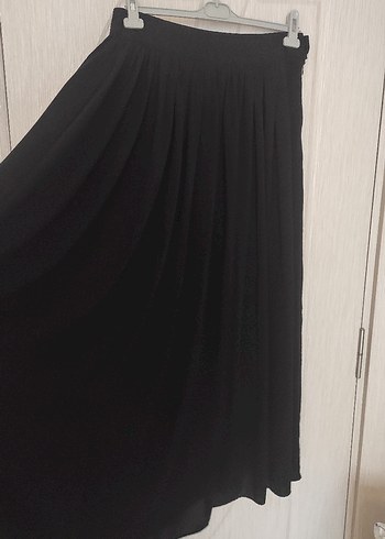 Diğer Özel Dikim Siyah Pilili Kadın Uzun Etek