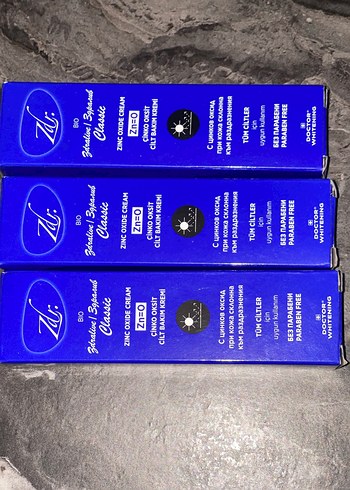 3 adedi 500 adet 200 güzellik Kremi- Zinc Oxide