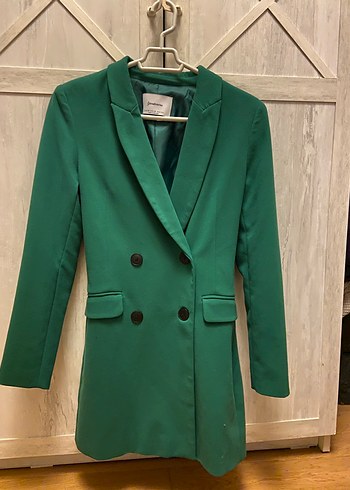 xs Beden yeşil Renk Yeşil Blazer Elbise
