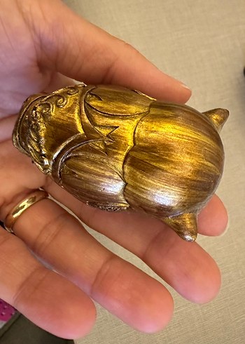 Altın Renkli Baykuş Figürin - Görsel 2