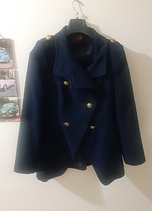40 Beden lacivert Renk Kaşe kaban