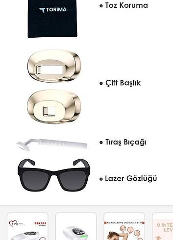 Torima Ipl Lazer epilasyon aleti