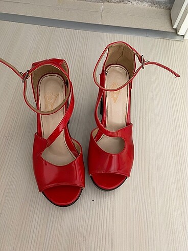 Diğer Platform topuk kırmızı ayakkabı
