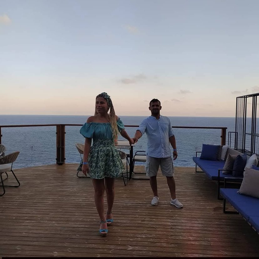 Mavi Bohem Mini Elbise Drapeli prenses yarım kol - Görsel 3