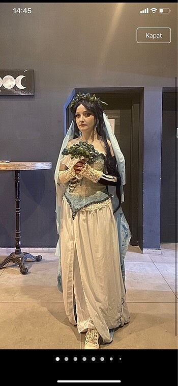 Ölü Gelin Corpse Bride Kostüm Cosplay