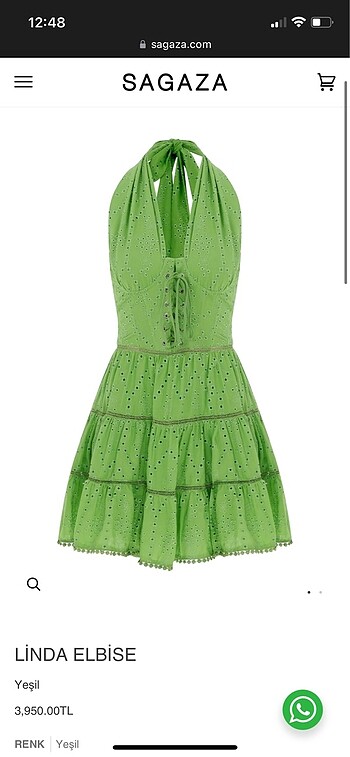 Sagaza yeşil elbise