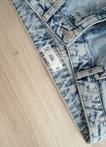 36 Beden mavi Renk Mango Wide Leg Jean Palazzo