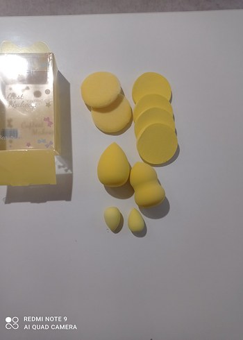 Sarı Pastel Makyaj Süngeri Seti - Görsel 2