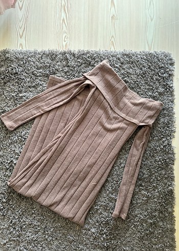Uzun Kollu Bej Pull&Bear elbise