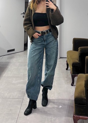 Trendyol & Milla Kadin Genis Kesim Midi Kot Pantolon