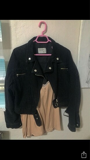 Kısa bomber crop kot ceket