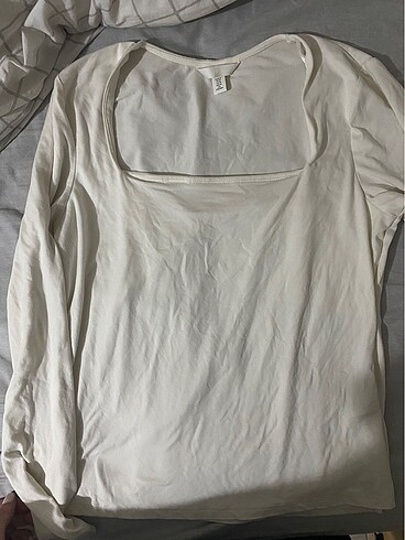 H&M HM kare yaka bluz