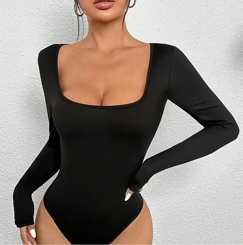 m Beden siyah Renk Siyah kare bodysuit