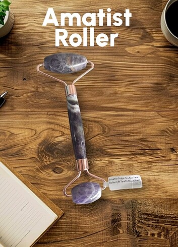 Amatist Taşı Roller Yüz Masaj Aleti
