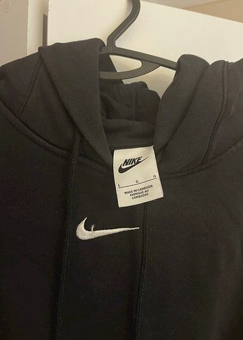 l Beden Nike Siyah Kadın Kapüşonlu Sweatshirt