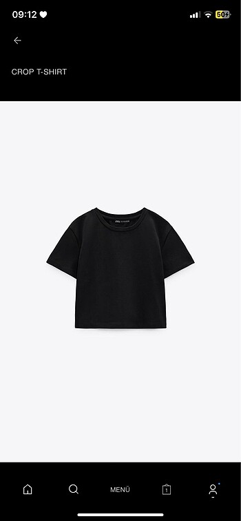 Zara basic crop tshirt