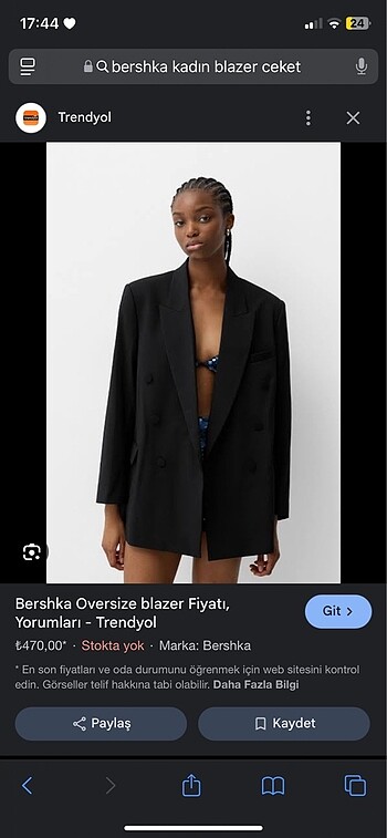 Bershka kadın blazer ceket