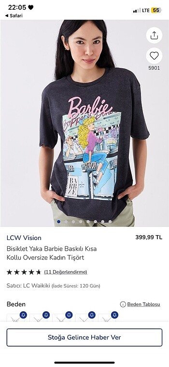 LC Waikiki Lcw lisanlı barbie tişört