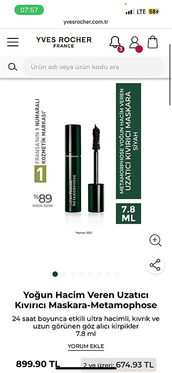 Yves rocher maskara
