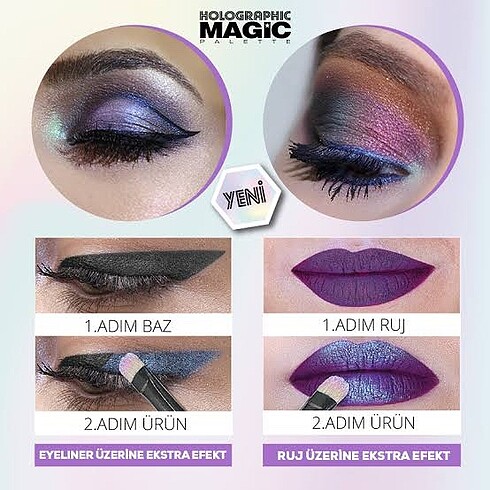 Beden Renk Pastel Profashion Holographic Magic Palette