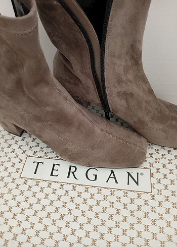 Bej Süet Stiletto Topuklu Kadın Topuklu Bot Ayakkabı