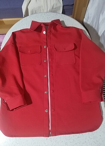 m Beden kırmızı Renk Kırmızı ceket gömlek 