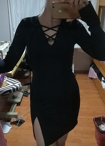 Siyah tasarım elbise 