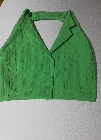 Yeşil ceket bluz 