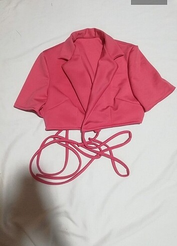 Pembe ceket bluz 