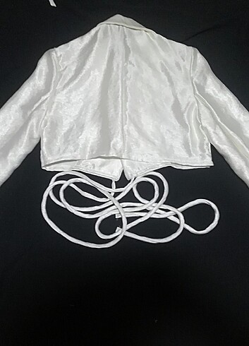 s Beden beyaz Renk Kırık beyaz ceket bluz 