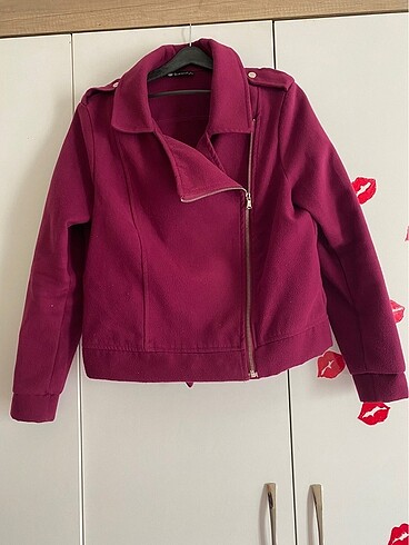 Mor renkli ceket - Görsel 2