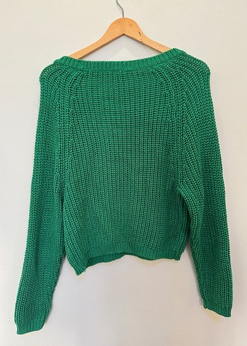 H&M Yeşil Örgü Kadın Kazak