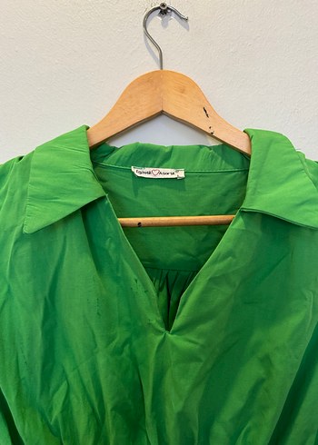 Uzun kollu Yeşil elbise - Görsel 2